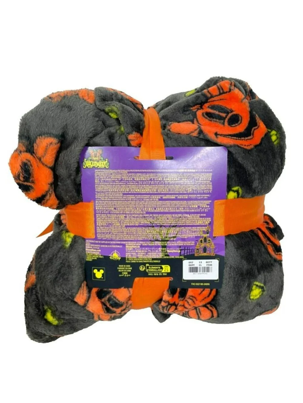 Disney Mickey & Minnie Halloween Plush Throw Blanket 50